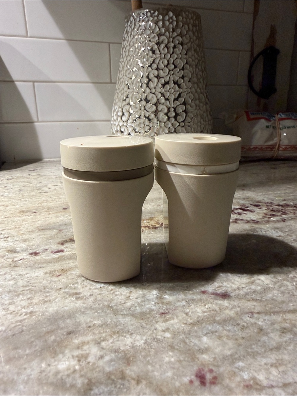 TUPPERWARE SALT AND PEPPER SHAKERS